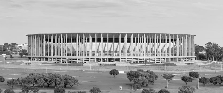 Brasilien, Brasília, Estádio Nacional Brasília (Nationalstadion) - Entwurf Volkwin Marg und Hubert Nienhoff (gmp) mit Knut Göppert (schlaich bergermann und partner) - Fotograf: Marcus Bredt